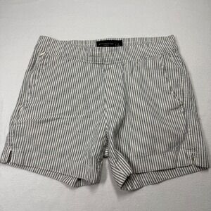 Abercrombie & Fitch Shorts Mens S Striped Stretch Shorts Blue White Casual